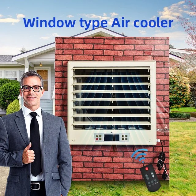 Water Air Conditioner Wall Mount One Side Air Imput 6000m3/H Airflow Window Cooler