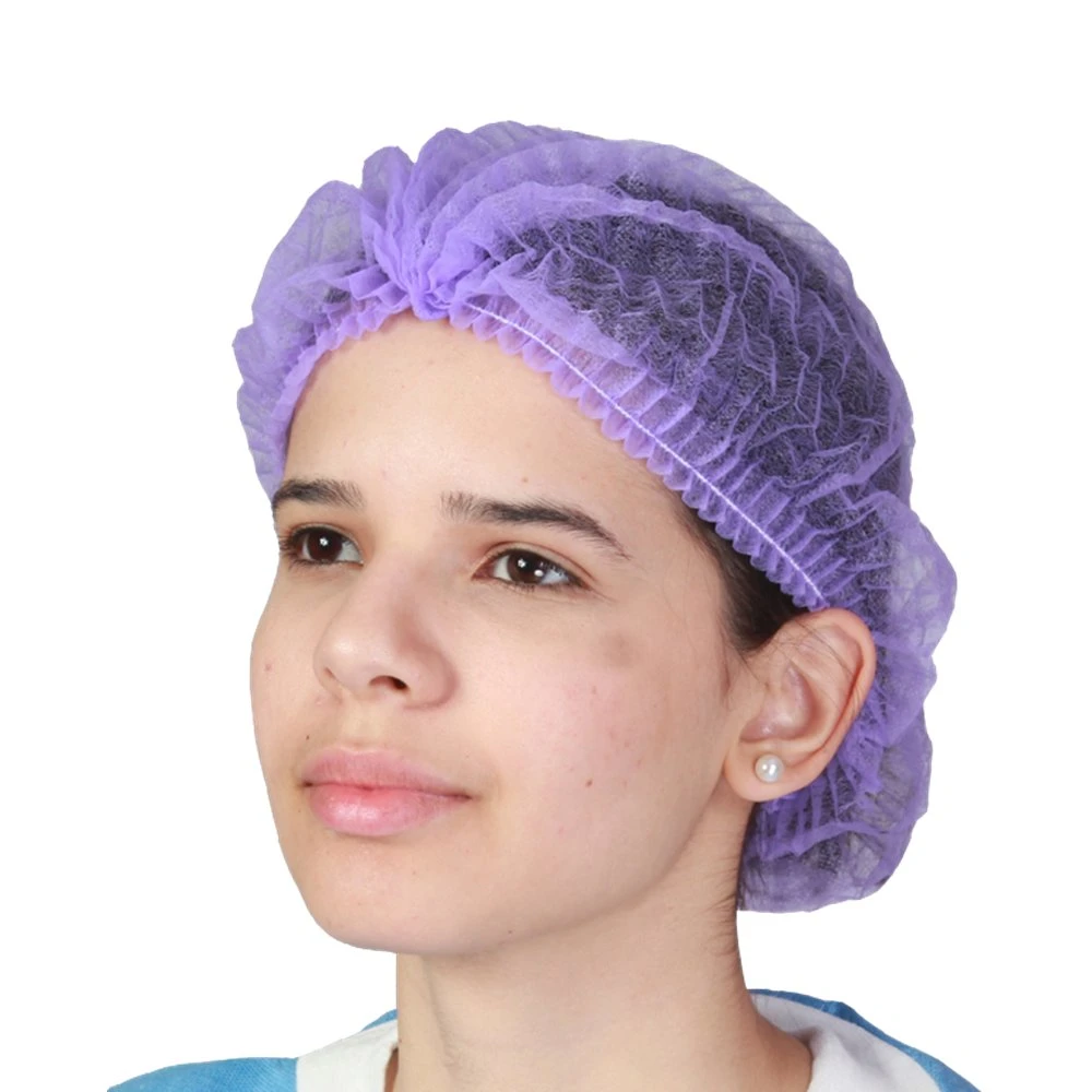 Vender PP Non-Woven caliente desechables Clip Mafia Cap Cap Cabello Net con el doble de elásticos