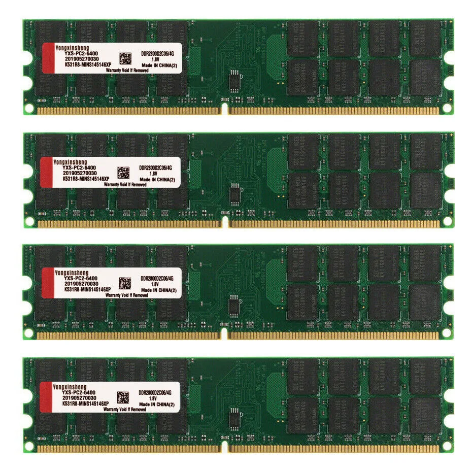 Yongxinsheng 2 Go PC2-5300S PC2-6400s DDR2 667 MHz 800 MHz 200 broches 1,8 V SO-DIMM Mémoire vive RAM utilisée en gros