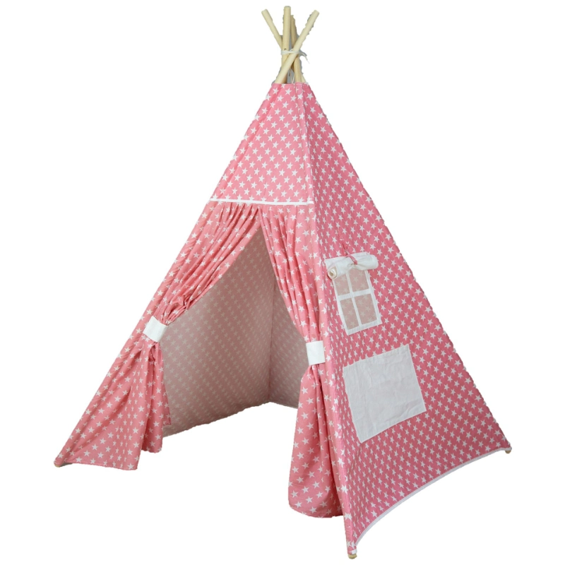 Customized Hot Selling Furniture for Children's Indoor Canvas Tents with Wooden Poles