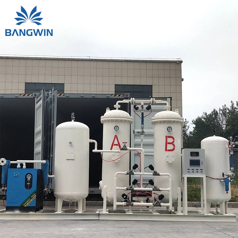 Bangwin Venta caliente la pureza del 93%+-3% Fácil instalación médica al por mayor generador de gas de Oxígeno El oxígeno de la planta de la máquina de llenado de botellas