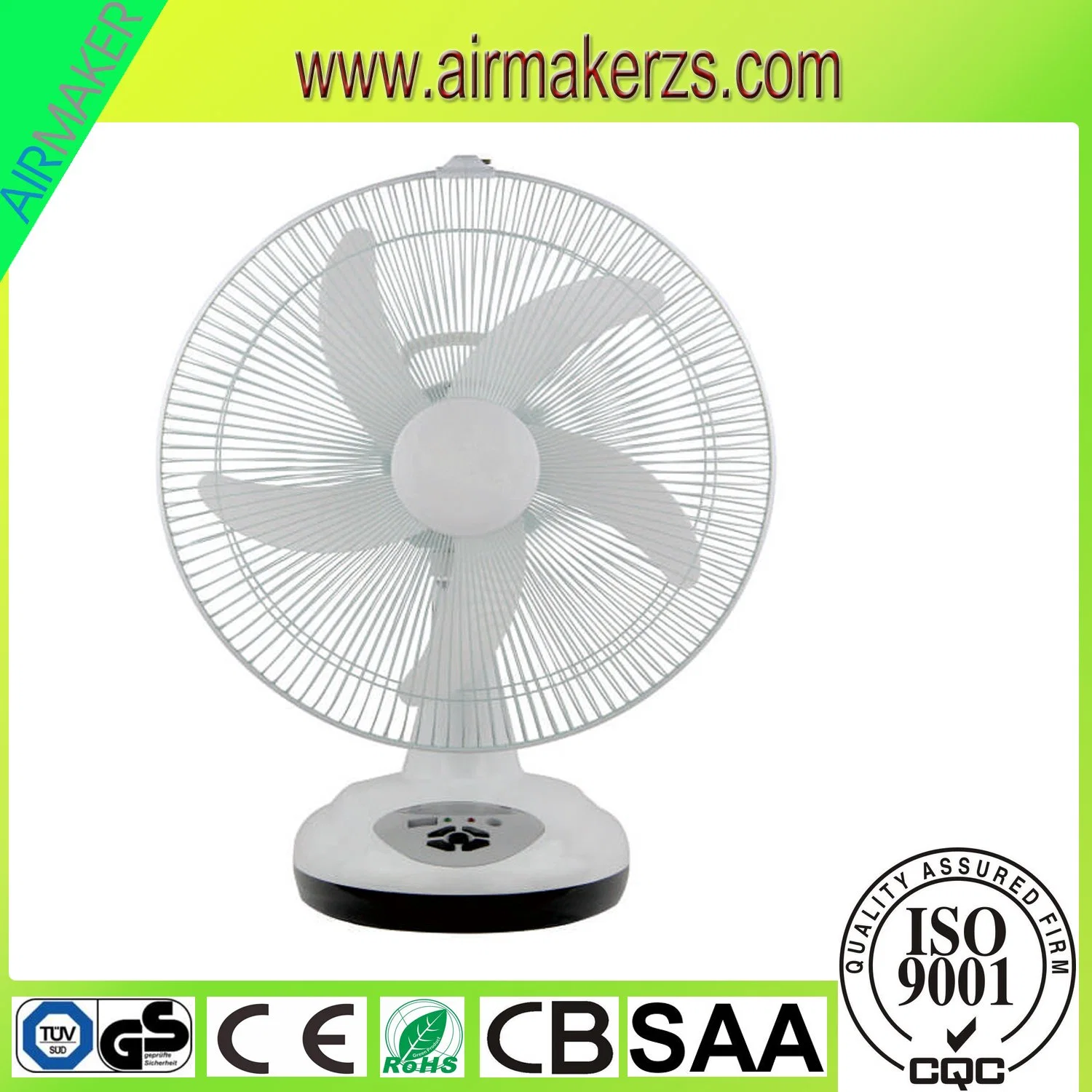 16" USB Rechargeable Emergency Table Fan/Electric Fan/Electric Fan/Ventilateur with LED Light