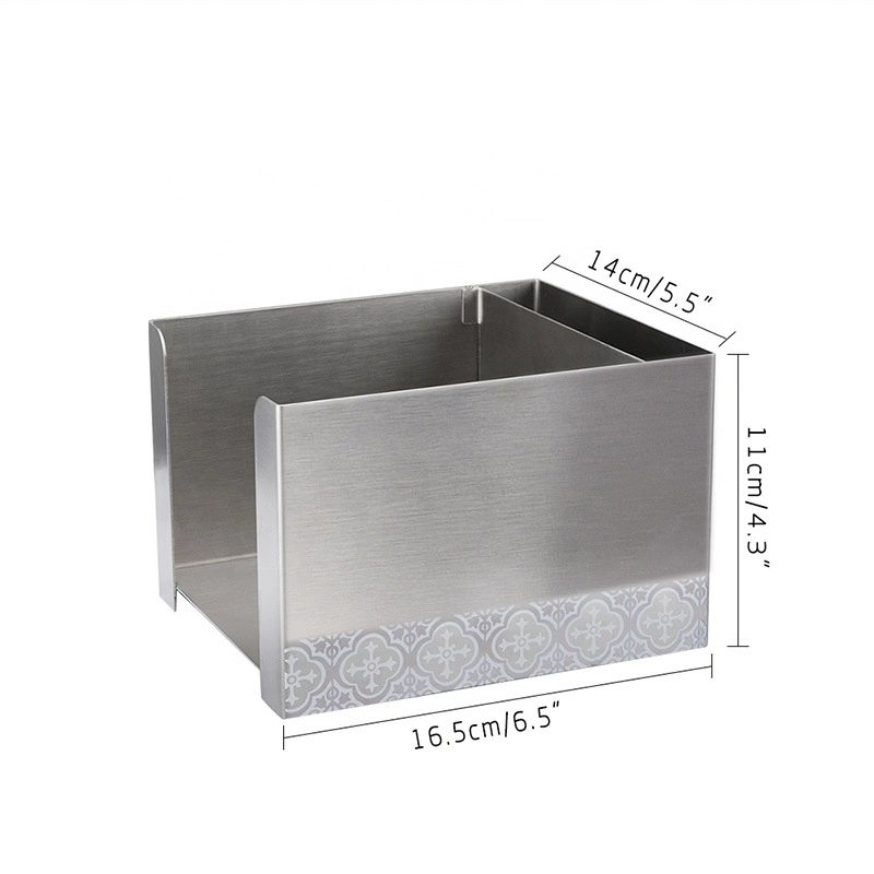 Multi-funcional de la barra de acero inoxidable cocina ordenado Metal dispensador de Porta servilletas Organizador de la barra de bar portadora.