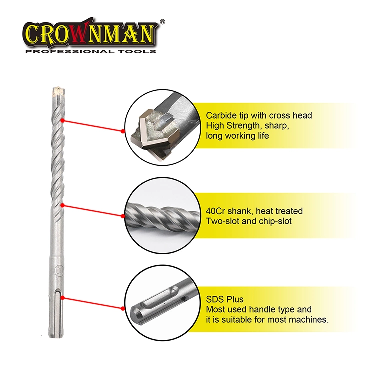 Haste Shank 40cr Crownman Plus e martelo elétrico Yg8 Tip Broca