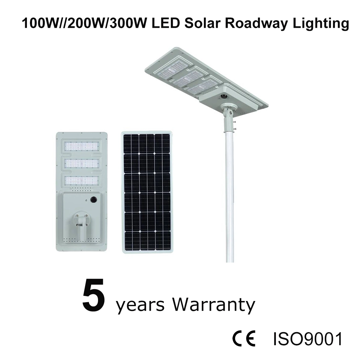 80W 120W 200W LED Solar System Street Lighting Fixture