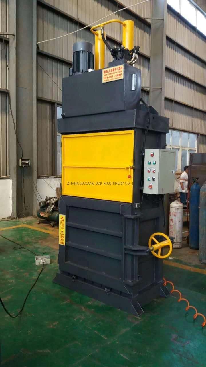 High Efficiency Hydraulic Double Chamber Vertical Clothing Baler for Textile Cartoon Plastic Recycling Machinery