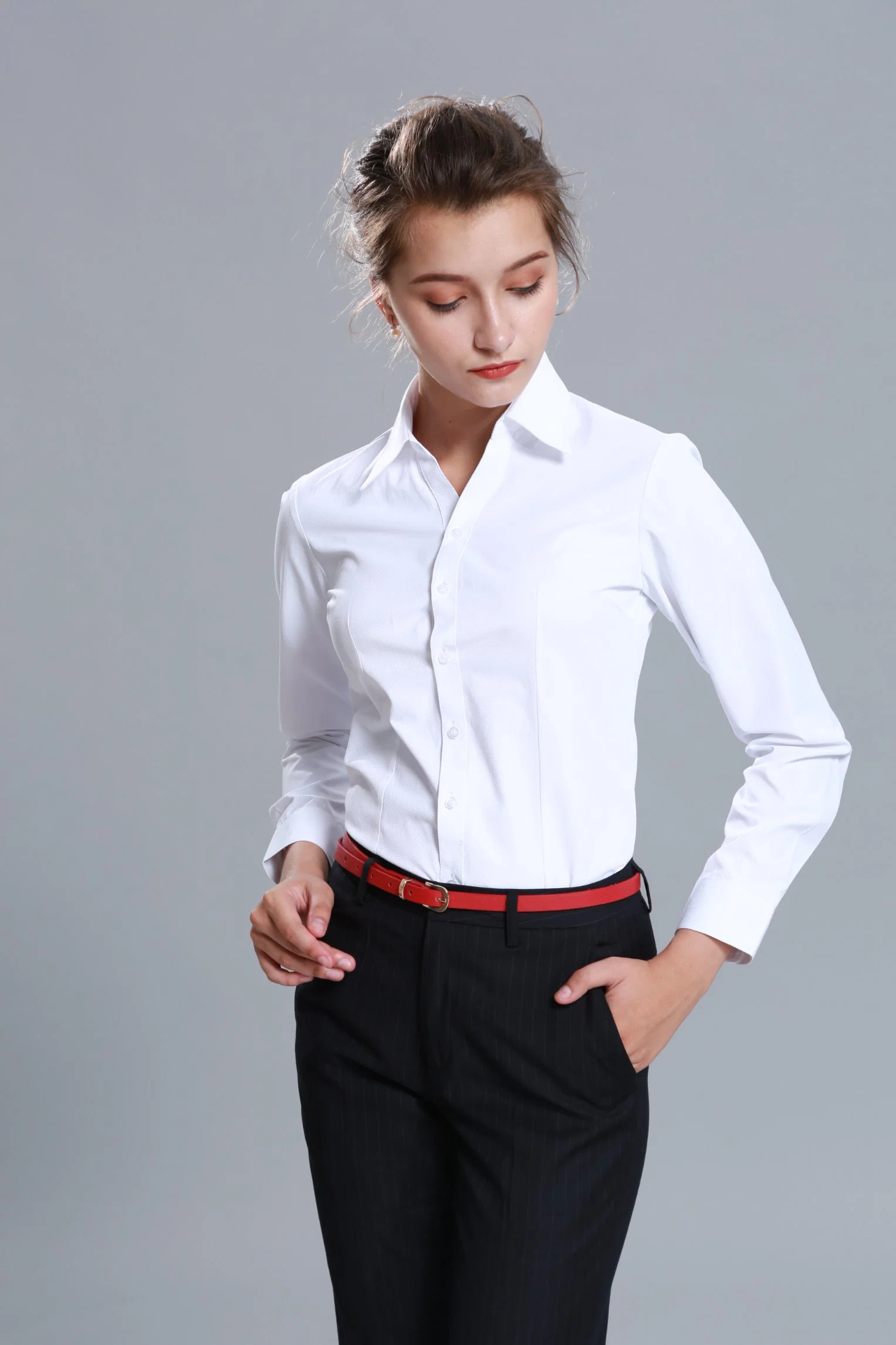 OEM Long Sleeve Casual Slim Shirt, Non-Iron Shirt, Business Suit Wholesale/Supplier Clothes