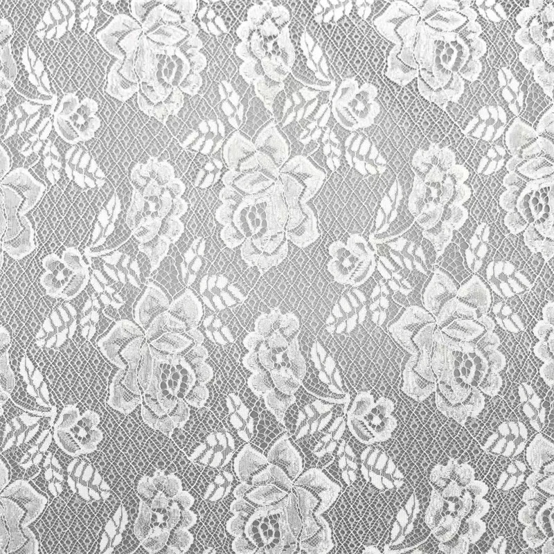 Padrão floral Têxteis Yigao Cabo Branco Net Guipure Flower Tulle Lace Fabric