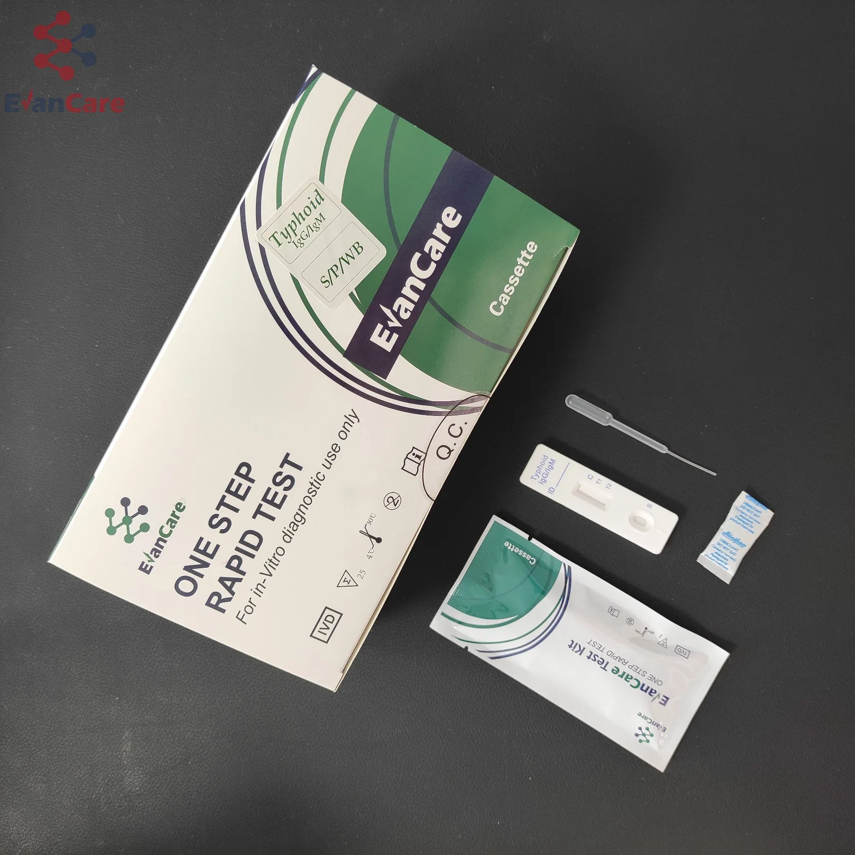Cassete de soro/Plasma de diagnóstico rápido de IgG/IgM para diagnóstico de tifóide IVD Preço e alta qualidade