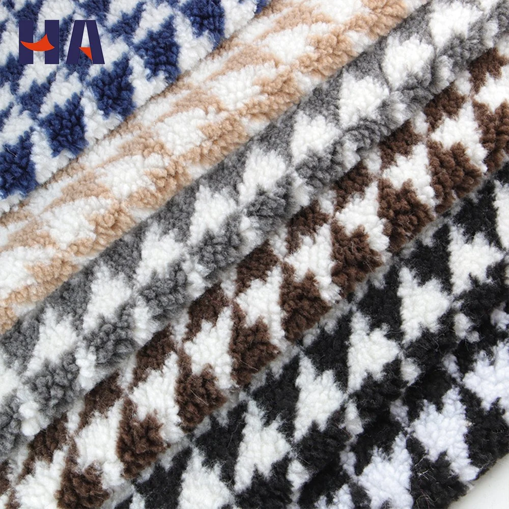 Factory Directly Custom Pattern Printed Plaid Polar Fleece Fabrics Sherpa Flannel Fabric Rolls for Pet Blanket Toys Backpack