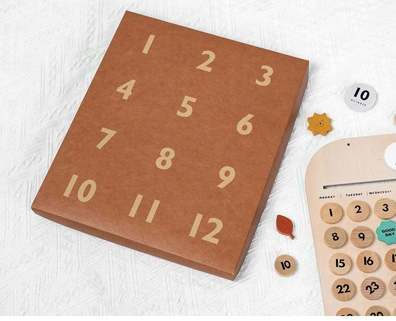 Wooden Magnetic Kids Calendar Toddler Preschool Montessori Calendar