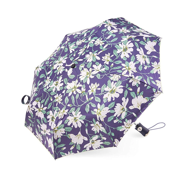 Custom Print Automatic Open &amp; Close 3 Folds Promotion Fashion Umbrella