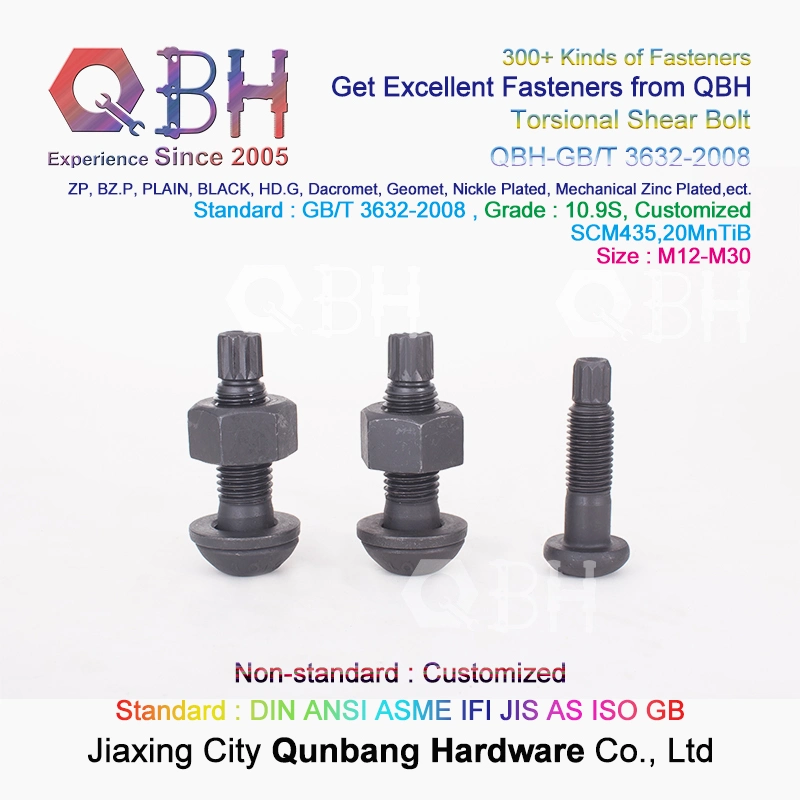 Qbh Customized Torsional Shear Tension Control Tc Bolt Nut Washer Bridge Hardware