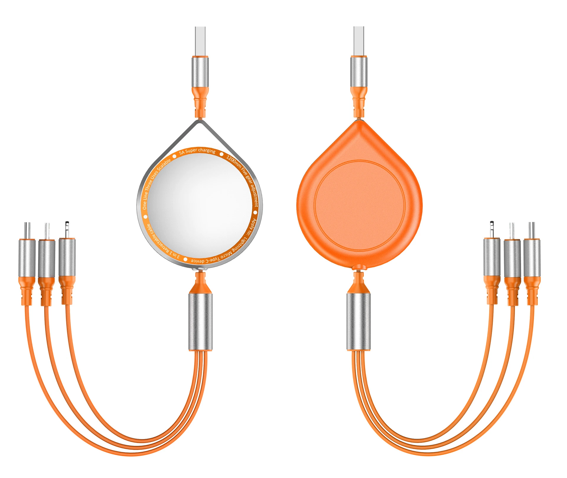 Droplet Shape Expansion Storage Shrinkage Three in One Charging Cable