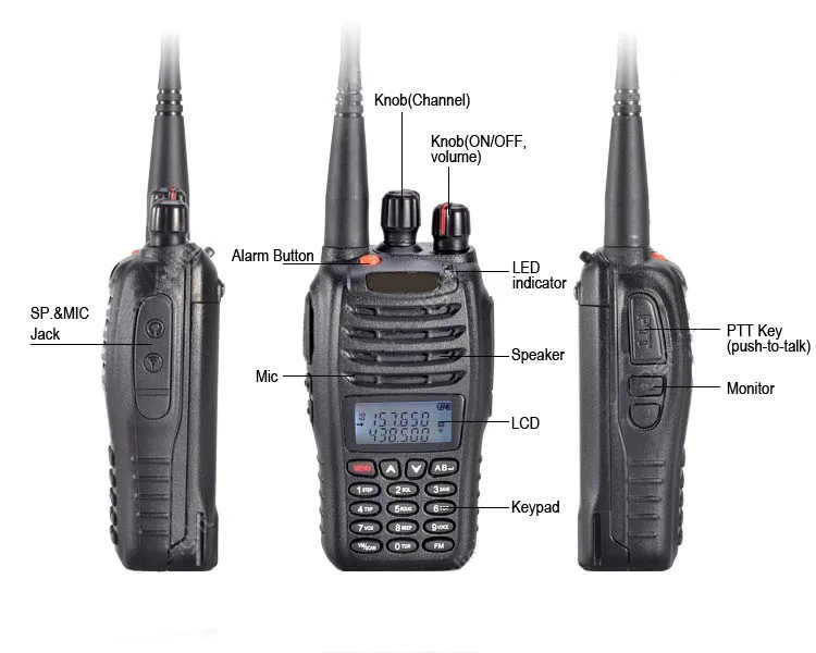 Baofeng UV-B5 à double bande UHF/VHF radio émetteur-récepteur FM de 5 W