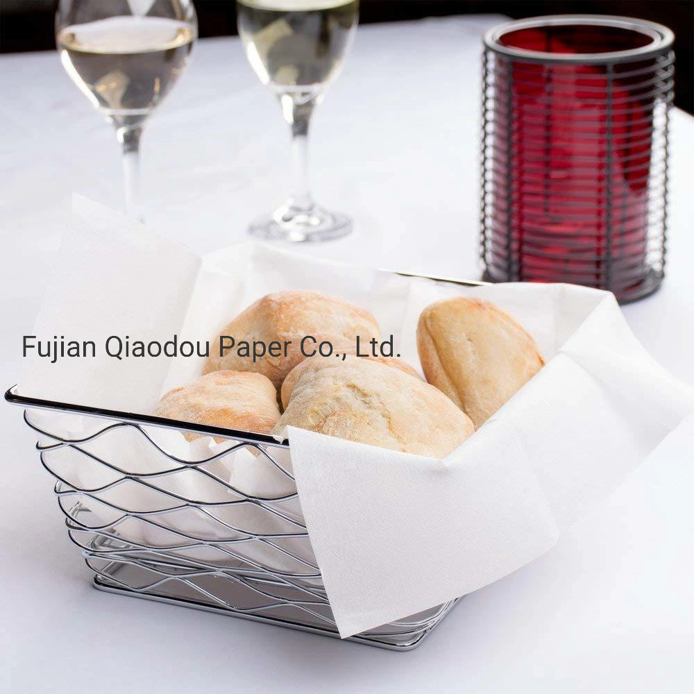 Papel desechable de tejido de tacto de tela Qiaodou, servilletas de mano, blanco, paquete de 100