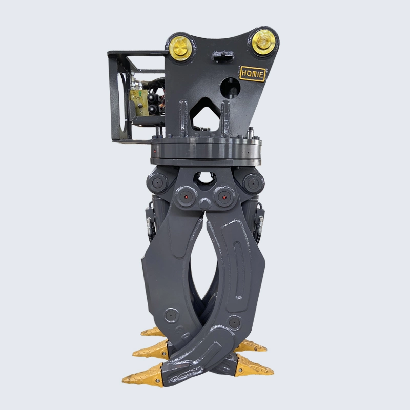 CE Approved Excavator Hydraulic Log Grapple with 360 Degree Rotary