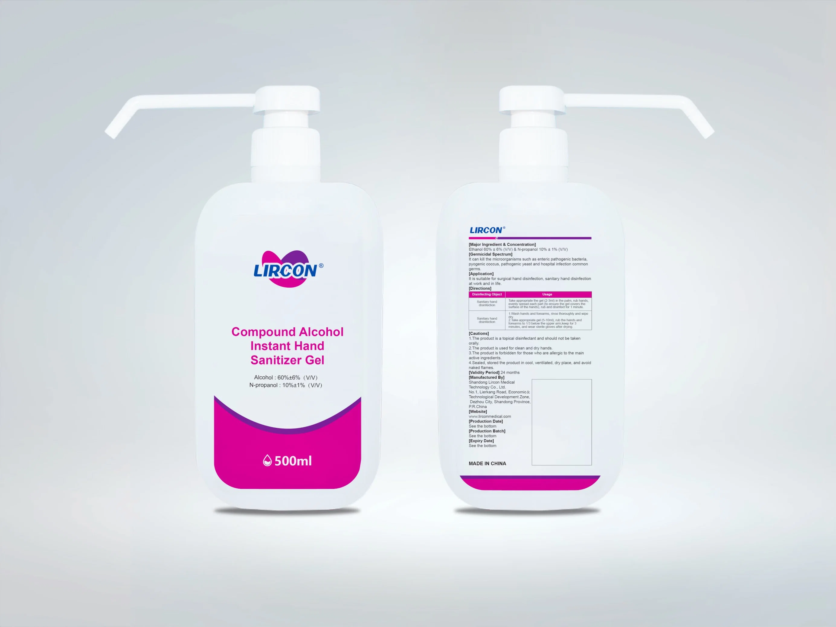 Customizable 500 Ml Rinse Free Hand Disinfect Anti-Bacterial Hand Sanitizer Gel
