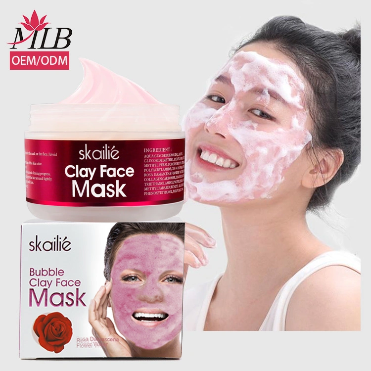 Face Deep Cleansing Australian Pink Clay Mud Mask Bubble SPA Mask Brightening Facial Collagen Bubble Mask Red Clay for Facial