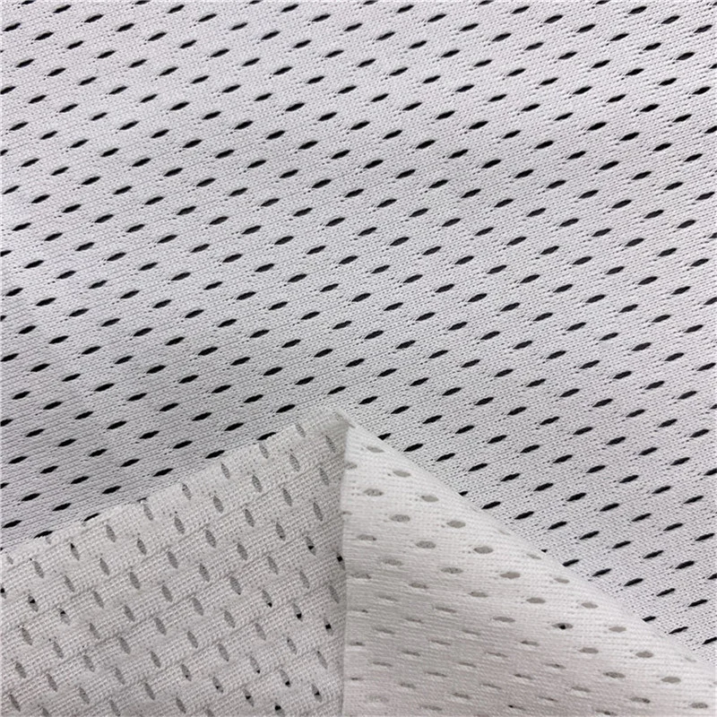 100% Polyester 75D White Mesh Fabric for Sport Top and Sport Jersey