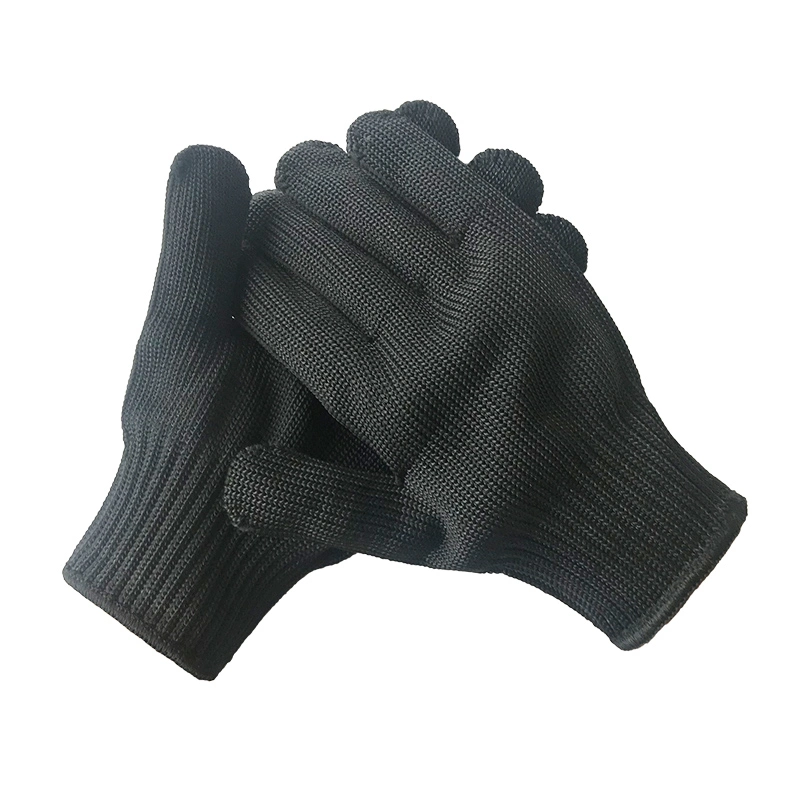 New Black Anti-Cut Glove Cut Resistant Knitted Anti Cut Gloves Protect Hands