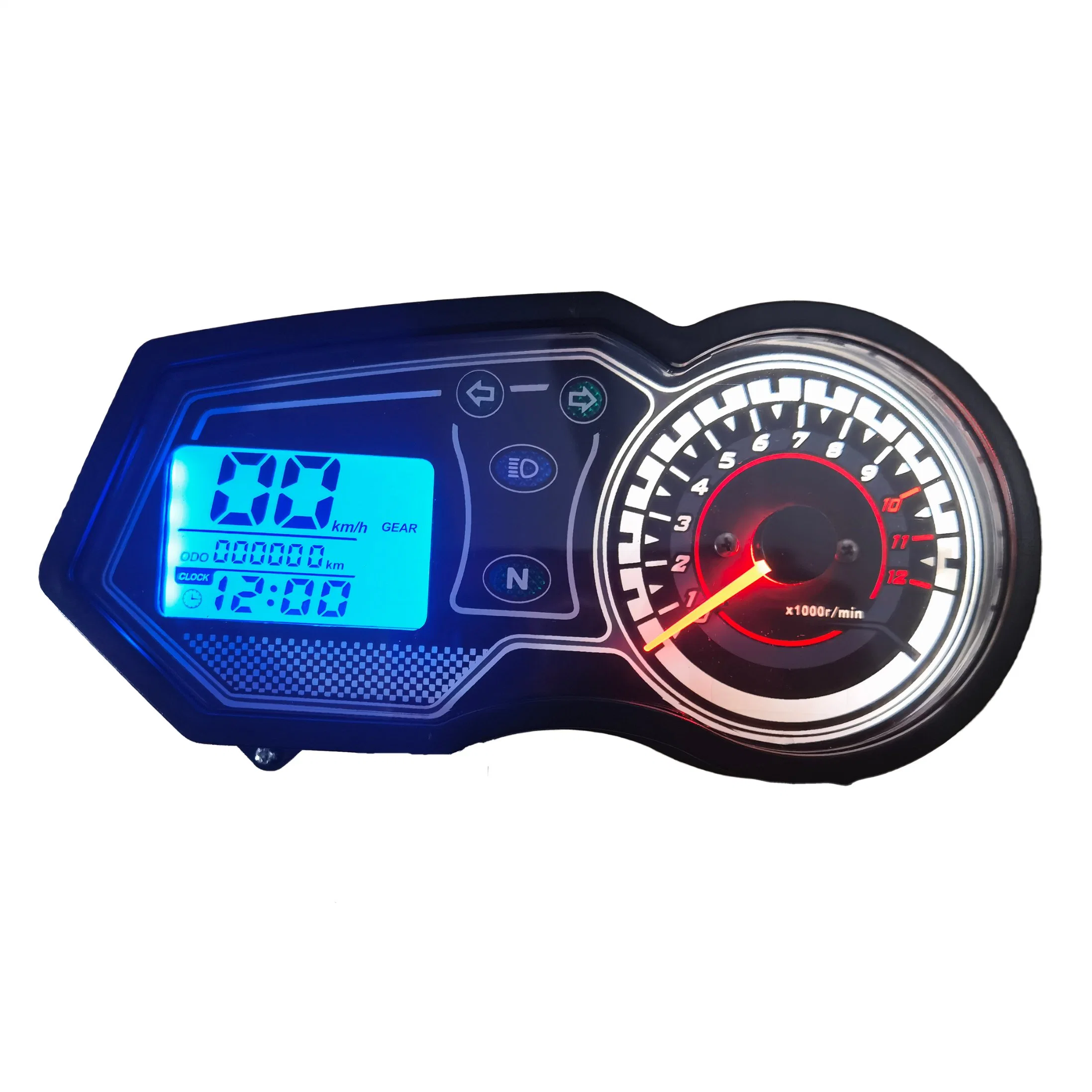 Hongyi LCD Digital Odometer, Speed Meter, Odometer, Oil Meter for Motorcycle, Electric Bicycle