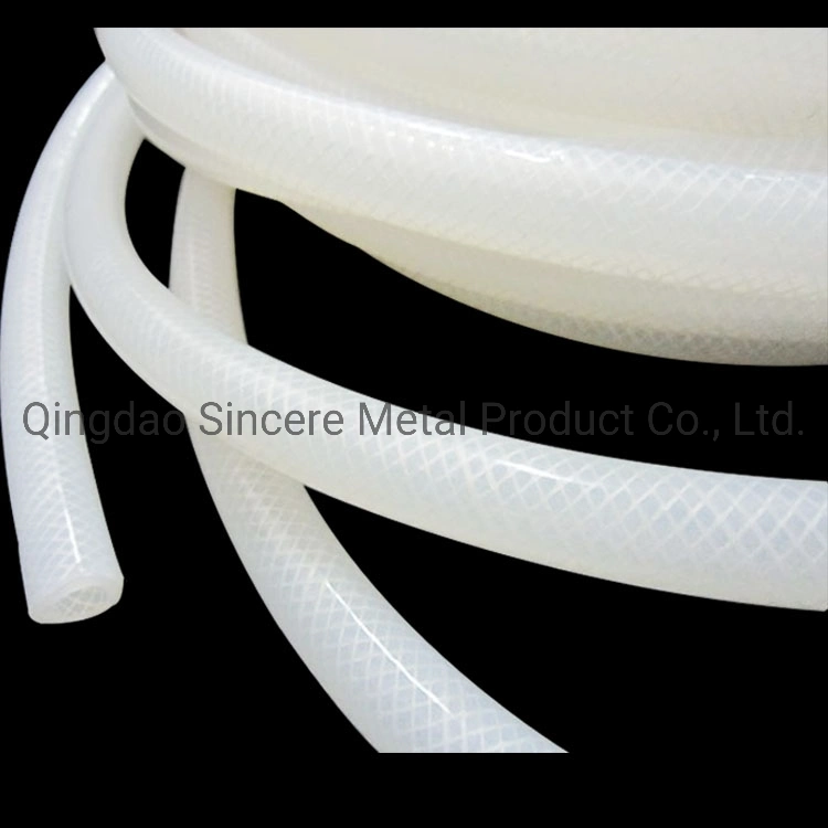 Food Grade Glass Fiber Braided Reinforced Silicone Hose, Medical Grade Clear Silicone Tube, Braided Hose