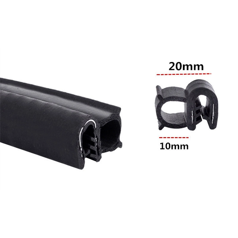 Rubber U Channel Edge Waterproof Weatherstrip Trim Seal Black