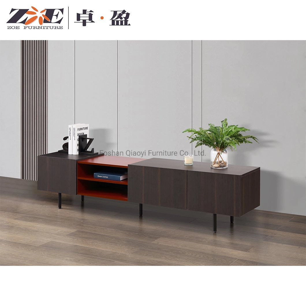 Luxury Vintage Living Room Furniture Red MDF Sideboard Mini Corner Home Coffee Side Cabinet