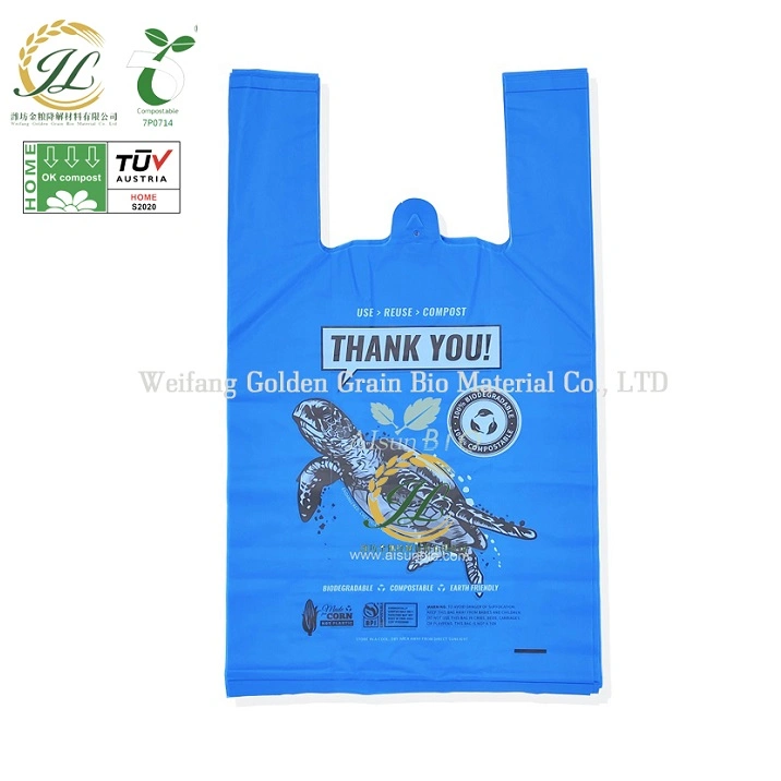 100% Biodegradable Compost Environmental Protection Convenient Shopping Bag