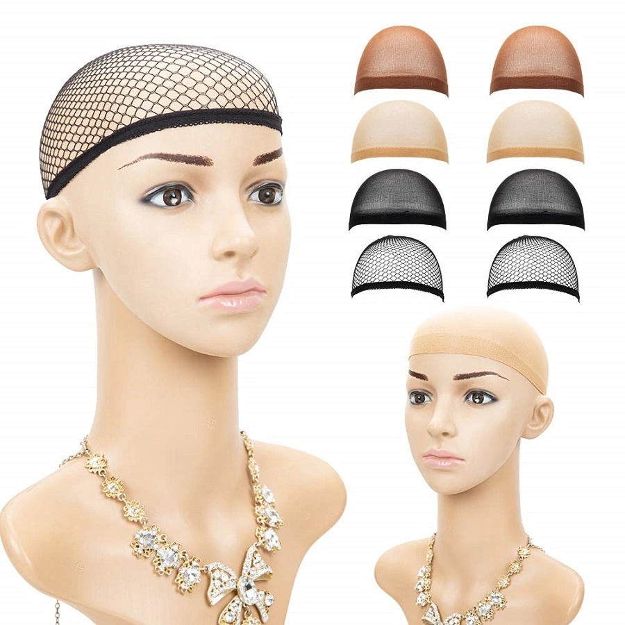 Nylon Fishnet Wig Caps Stretchable Mesh Weaving Hair Net Wig Liner Cap