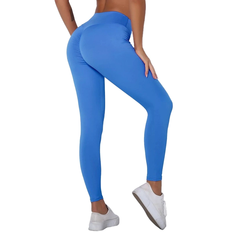 Factory Custom Logo Activewear Polyester Spandex High Waisted Tight Yoga Hose für Frauen, Gym Running Sport Aktive Leggings mit Scrunch Butt