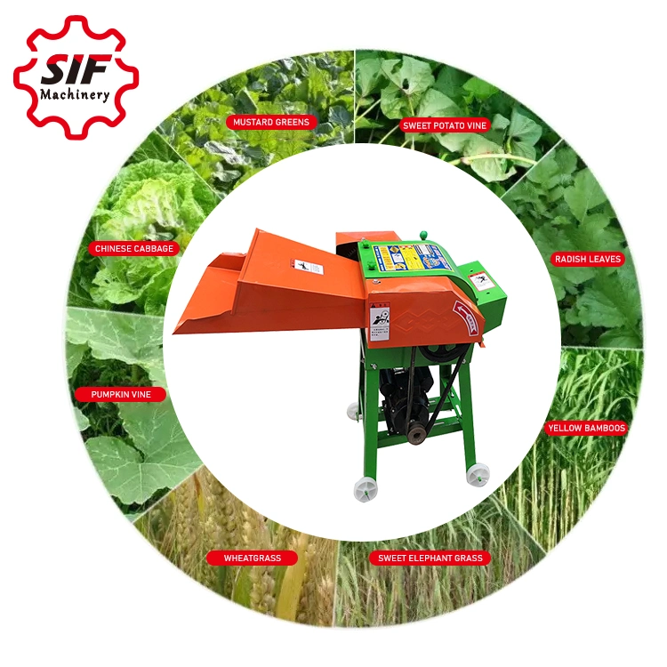 Sif Good Price Agricultrual Machinery Mini Silage Crusher Machine Hay Chaff Cutter Machine