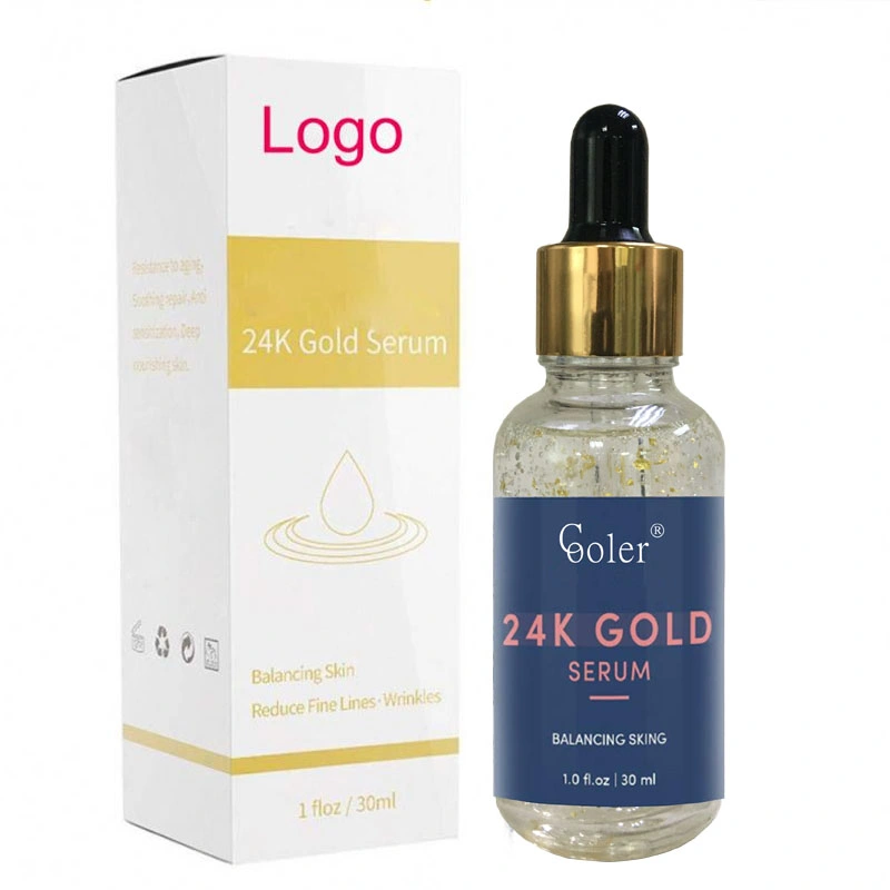 Private Custom 24K Pure Gold Collagen Hydrating Anti Wrinkle Serum for Face