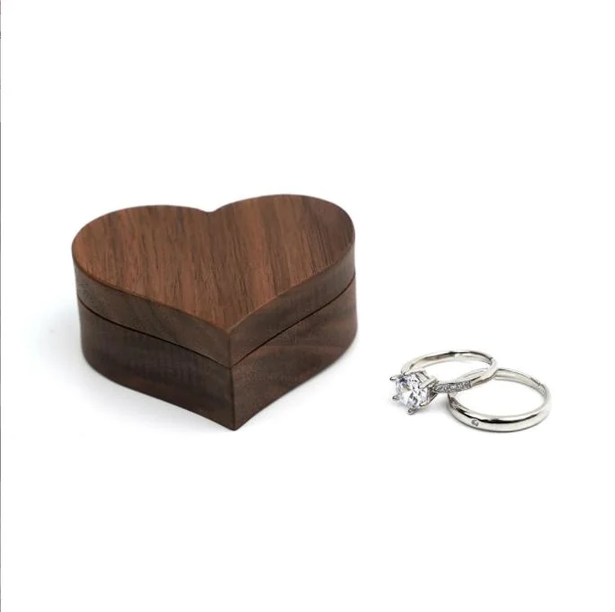 Crafts Toys Love Heart Shape Wooden Jewelry Box