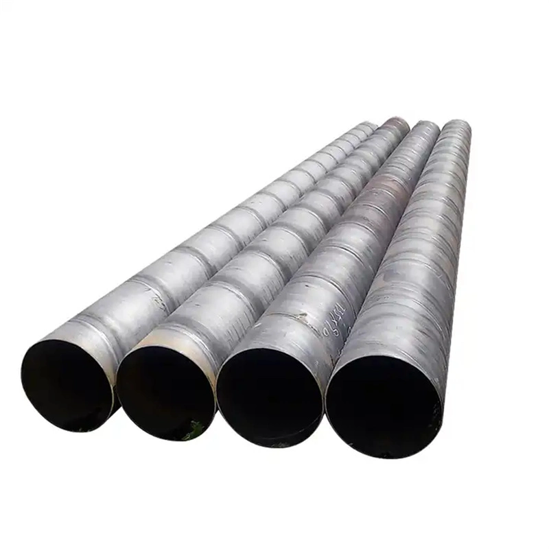 Chinese Supplier Construction Materials Plain Finished Treatment Carbon Spirally Submerged Arc Welding Tube St37-2 S355 16mn Chemical Industry Welded Steel Pipe