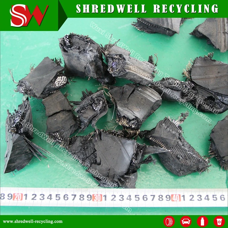 Tyre Shred Equipment with Trommel to Recycle Used/Scrap Truck/Passenger Tires