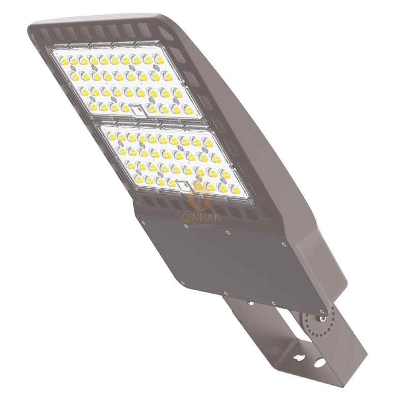 Dali voltaje de trabajo atenuable AC 120V 230V 277V 480V 150lm/W. IP66 lámpara de la calle Shoebox LED Solar para estacionamiento público al aire libre Iluminación del área de lote 100W 200W 300W