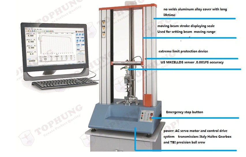 100kg Load Fabric Tensile Strength Testing Equipment