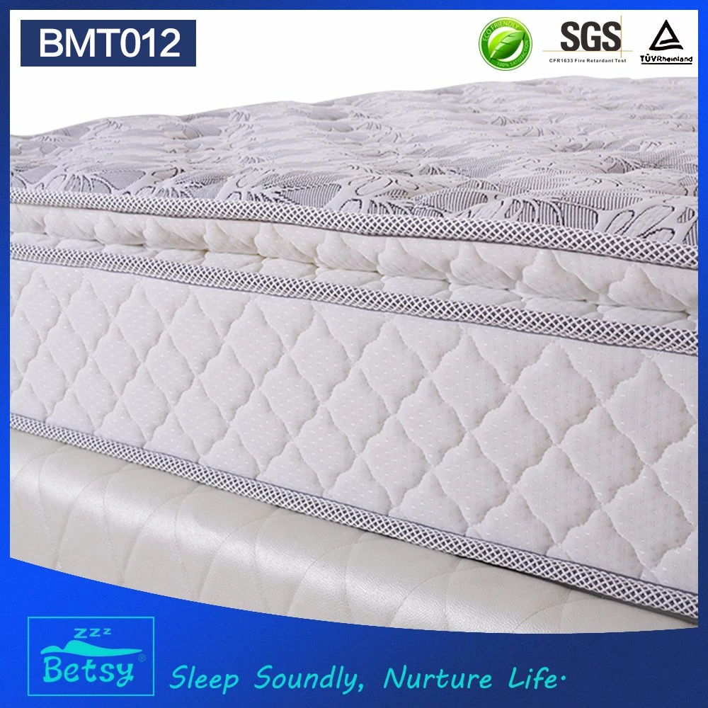 OEM Compressed Bonnell Spring Mattress 24cm Deluxe Pillow Top Design with Bonnell Spring and Foam Layer