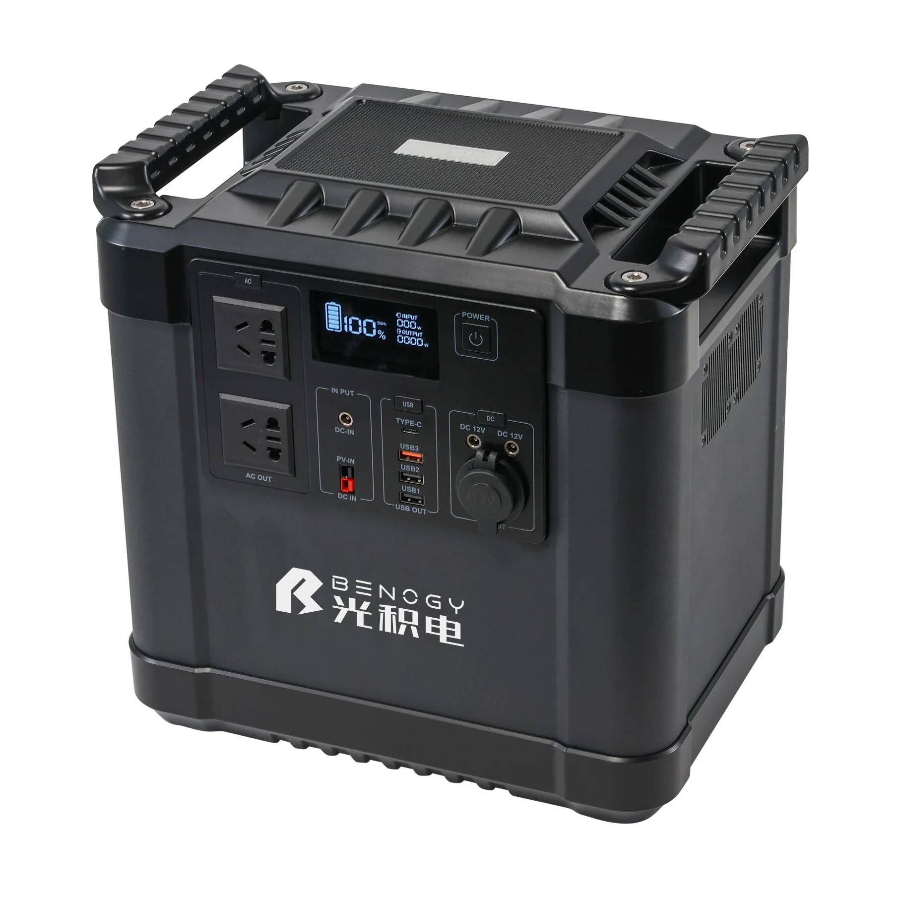 Venda por grosso de 1500W 2000W Mini LiFePo4 Bateria de Lítio Inversor TypeC USB Saída AC de DC Portable alimentada a energia solar gerador para o backup inicial /Camping/Power Tool