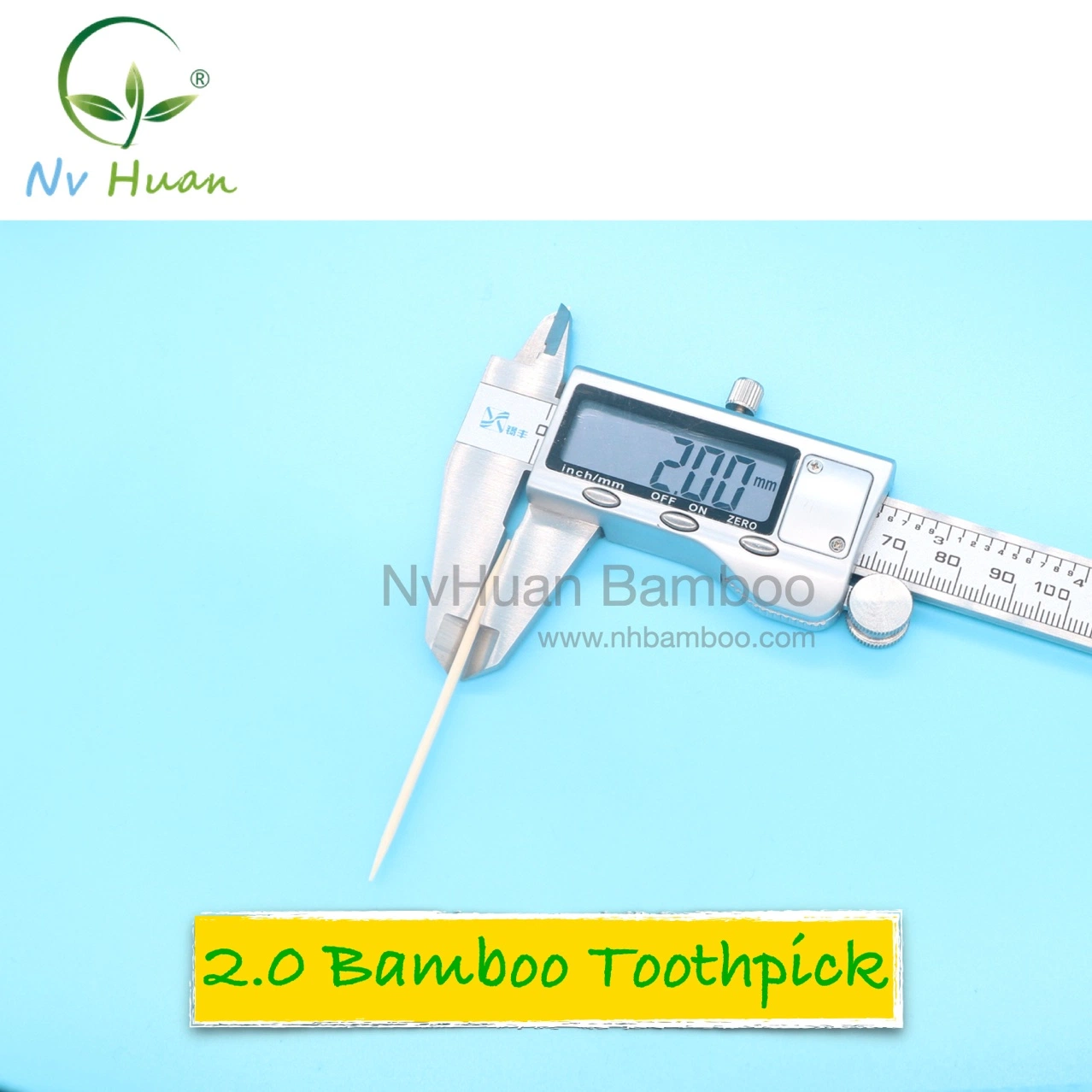 Bamboo Toothpick Individual Plastic Sleeve Toothpick