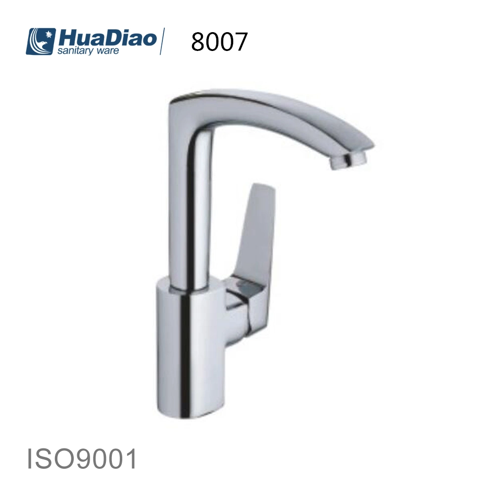 Square Brass Chromed Bidet Mixer Faucet in Bathroom