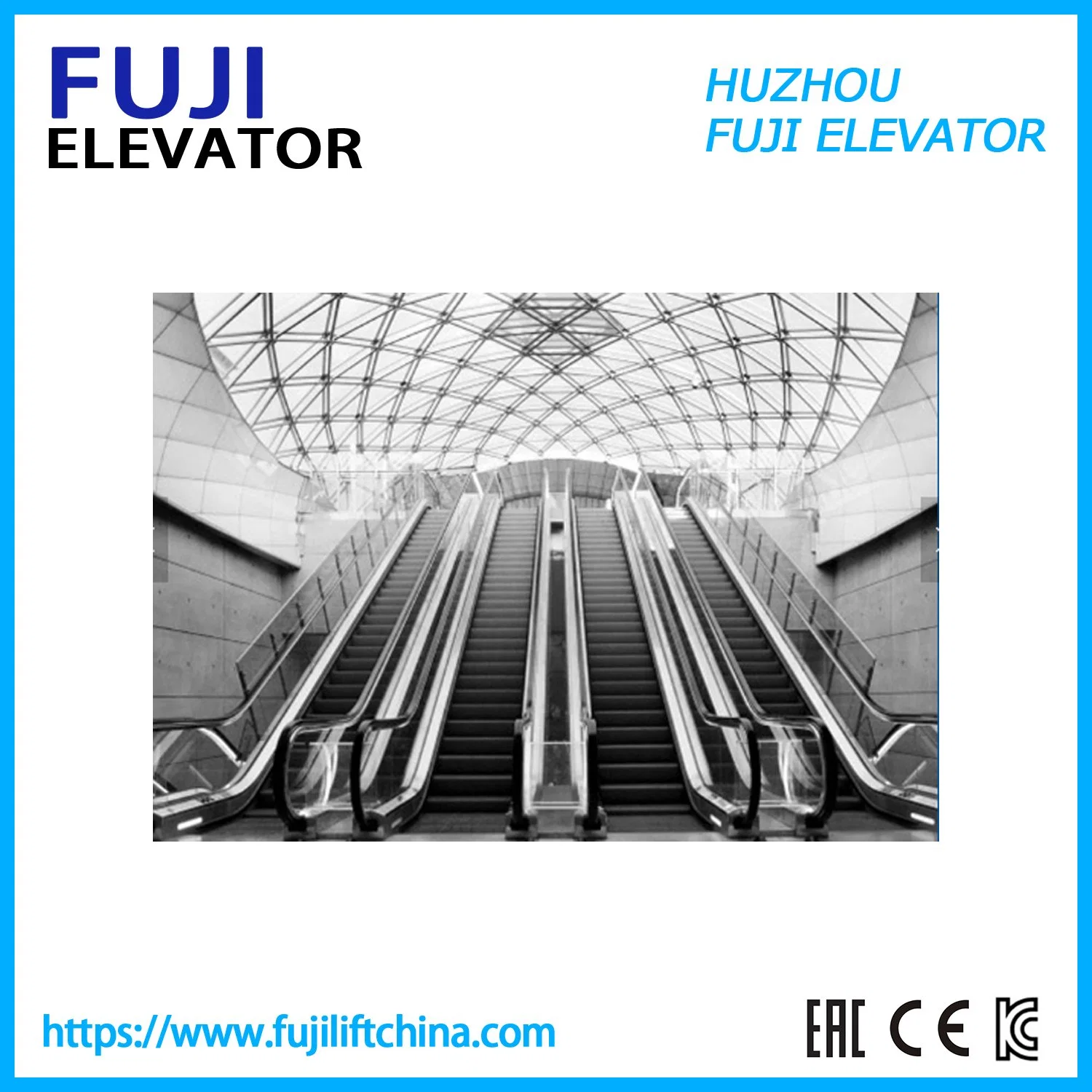 FUJI Original Factory Indoor Outside Commercial Escalator Moving Walk with Vvvf and Auto Start Stop