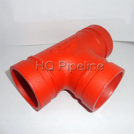 UL/FM Ductile Iron Grooved Pipe Fittings Equal Tee