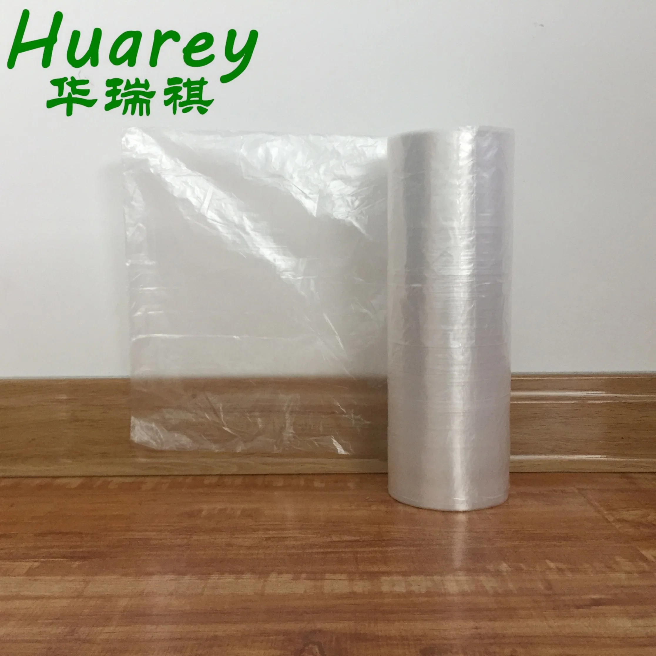 White HDPE LDPE Flat Roll Plastic Bag for Supermarket