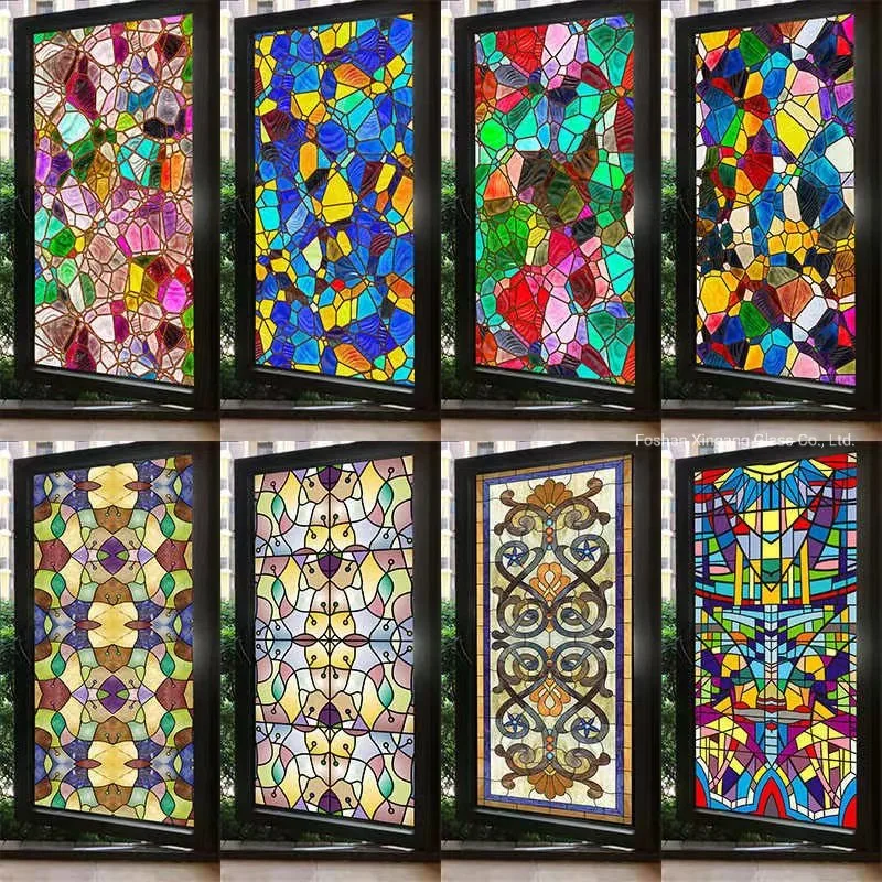 Verre Tiffany / Œuvres d'art / Vitraux d'église / Portes / Dôme / Décorations murales / Carreaux de mosaïque DIY / Vitrail