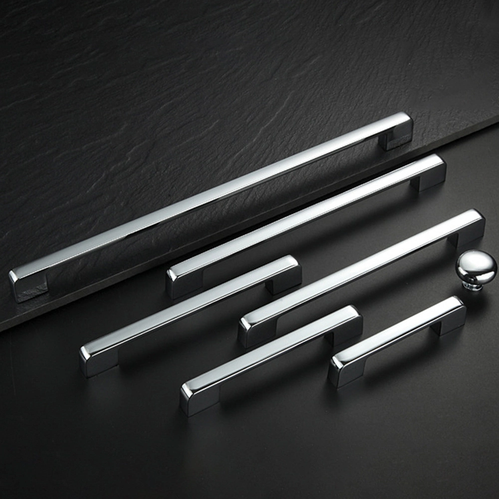 Hardware Cabinet Handles Furniture Drawer Wardrobe Handle Black Metal Drawer Knobs Zinc Alloy