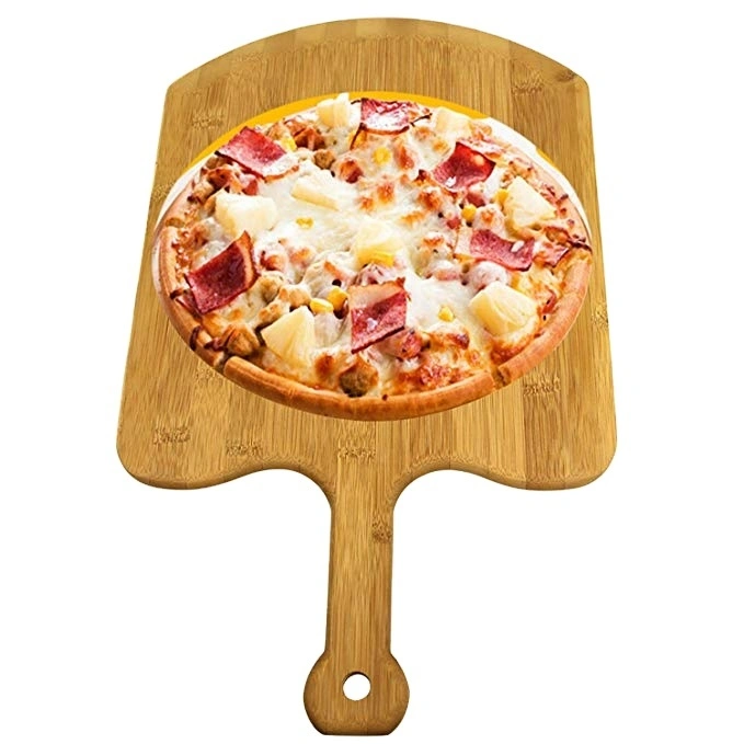 Conjunto de casca de pizza em bambu Premium Pizza de madeira que serve pizza Placa Pá pá pá Espátula Conjunto do Cortador