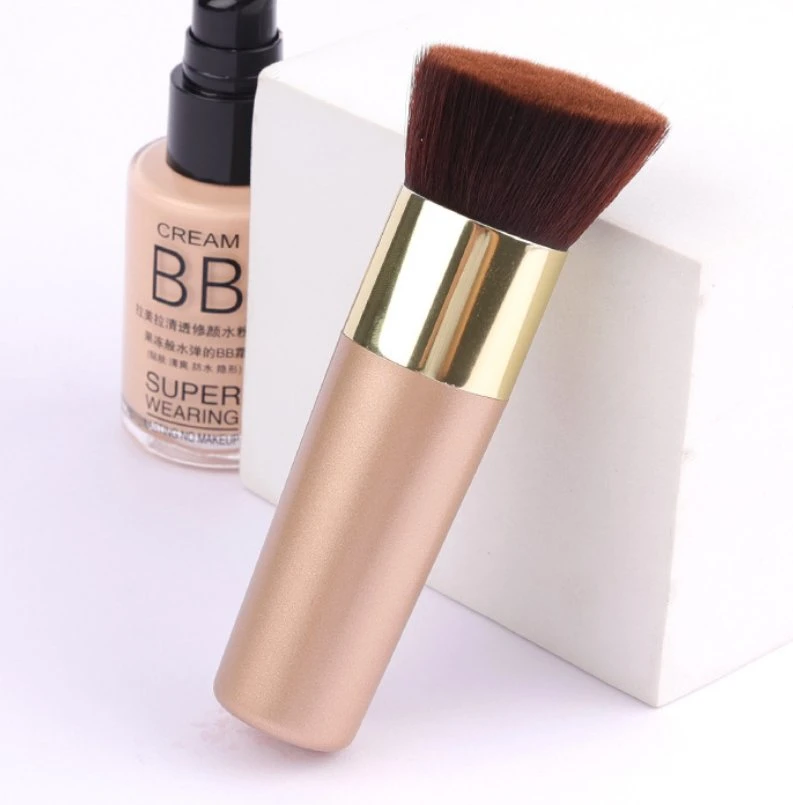 Brocha de base de una sola parte plana BB Crema Maquillaje suave Loose Foundation Beauty Brush